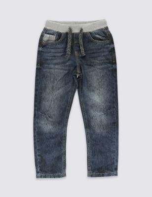 Pure Cotton Pull On Denim Jeans &#40;1-7 Years&#41;